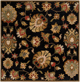 Caesar CAE-1027 Traditional Wool Rug CAE1027-8SQ Black, Beige, Dark Brown, Khaki, Tan, Camel, Taupe, Dark Red, Medium Gray, Clay 100% Wool 8' Square