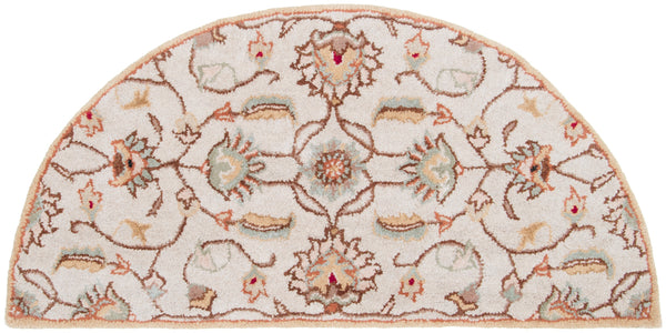 Caesar CAE-1029 Traditional Wool Rug CAE1029-24HM Blush, Camel, Taupe, Dark Brown, Dark Red, Medium Gray, Teal, Black 100% Wool 2' x 4' Hearth