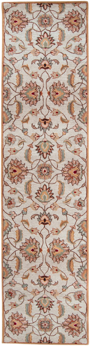 Caesar CAE-1029 Traditional Wool Rug CAE1029-312 Blush, Camel, Taupe, Dark Brown, Dark Red, Medium Gray, Teal, Black 100% Wool 3' x 12'