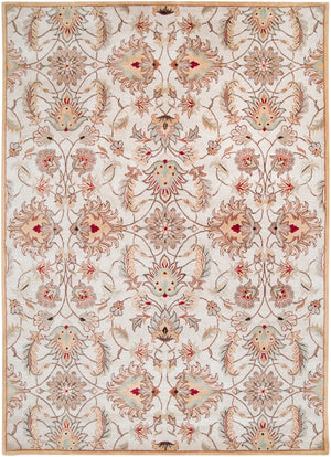 Caesar CAE-1029 Traditional Wool Rug CAE1029-811 Blush, Camel, Taupe, Dark Brown, Dark Red, Medium Gray, Teal, Black 100% Wool 8' x 11'