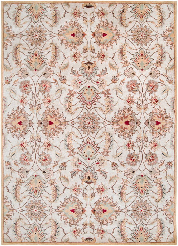 Caesar CAE-1029 Traditional Wool Rug CAE1029-811 Blush, Camel, Taupe, Dark Brown, Dark Red, Medium Gray, Teal, Black 100% Wool 8' x 11'