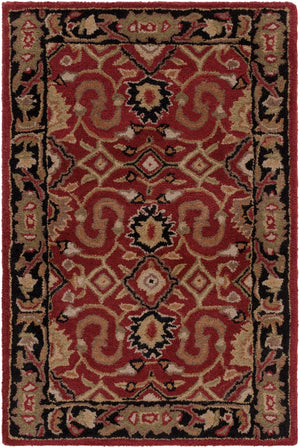 Caesar CAE-1031 Traditional Wool Rug CAE1031-912 Burgundy, Black, Khaki, Olive, Tan, Beige, Camel, Bright Red, Dark Brown 100% Wool 9' x 12'