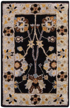 Caesar CAE-1033 Traditional Wool Rug CAE1033-912 Black, Taupe, Beige, Tan, Dark Brown, Burnt Orange, Camel, Seafoam 100% Wool 9' x 12'