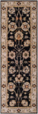 Caesar CAE-1033 Traditional Wool Rug CAE1033-312 Black, Taupe, Beige, Tan, Dark Brown, Burnt Orange, Camel, Seafoam 100% Wool 3' x 12'