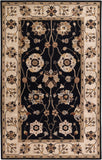 Caesar CAE-1033 Traditional Wool Rug CAE1033-58 Black, Taupe, Beige, Tan, Dark Brown, Burnt Orange, Camel, Seafoam 100% Wool 5' x 8'