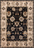 Caesar CAE-1033 Traditional Wool Rug CAE1033-811 Black, Taupe, Beige, Tan, Dark Brown, Burnt Orange, Camel, Seafoam 100% Wool 8' x 11'