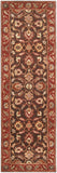 Caesar CAE-1036 Traditional Wool Rug CAE1036-312 Dark Brown, Clay, Tan, Camel, Taupe, Khaki 100% Wool 3' x 12'