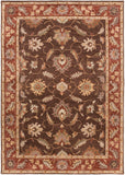 Caesar CAE-1036 Traditional Wool Rug CAE1036-811 Dark Brown, Clay, Tan, Camel, Taupe, Khaki 100% Wool 8' x 11'