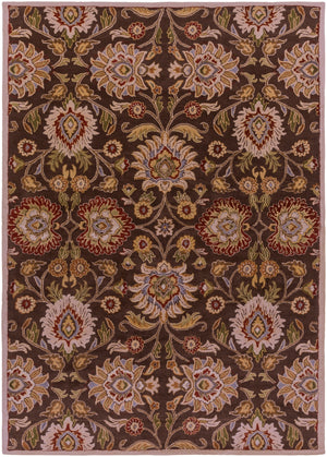 Caesar CAE-1051 Traditional Wool Rug CAE1051-811 Dark Brown, Burnt Orange, Olive, Khaki, Taupe, Tan, Dark Green, Denim, Dark Red 100% Wool 8' x 11'