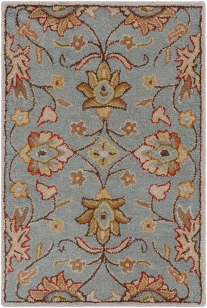 Caesar CAE-1052 Traditional Wool Rug CAE1052-912 Medium Gray, Camel, Dark Green, Taupe, Brick, Dark Brown, Olive 100% Wool 9' x 12'