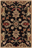 Caesar CAE-1053 Traditional Wool Rug CAE1053-912 Black, Camel, Garnet, Tan, Sage, Khaki, Burnt Orange 100% Wool 9' x 12'