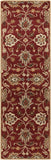 Caesar CAE-1061 Traditional Wool Rug CAE1061-312 Burgundy, Taupe, Tan, Dark Brown, Khaki, Camel, Burnt Orange, Medium Gray 100% Wool 3' x 12'