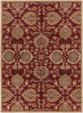 Caesar CAE-1061 Traditional Wool Rug CAE1061-811 Burgundy, Taupe, Tan, Dark Brown, Khaki, Camel, Burnt Orange, Medium Gray 100% Wool 8' x 11'