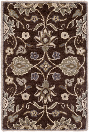 Caesar CAE-1063 Traditional Wool Rug CAE1063-912 Dark Brown, Taupe, Khaki, Medium Gray, Charcoal 100% Wool 9' x 12'