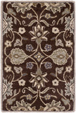 Caesar CAE-1063 Traditional Wool Rug CAE1063-912 Dark Brown, Taupe, Khaki, Medium Gray, Charcoal 100% Wool 9' x 12'