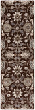 Caesar CAE-1063 Traditional Wool Rug CAE1063-312 Dark Brown, Taupe, Khaki, Medium Gray, Charcoal 100% Wool 3' x 12'