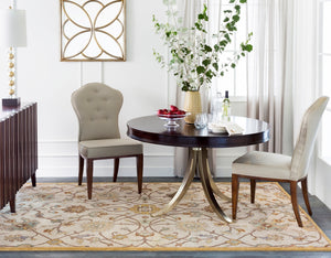 Caesar CAE-1081 Traditional Wool Rug CAE1081-99SQ Khaki, Medium Gray, Camel, Dark Brown, Tan, Wood 100% Wool 9'9" Square