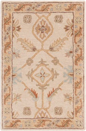 Caesar CAE-1084 Traditional Wool Rug CAE1084-912 Khaki, Dark Brown, Olive, Camel, Tan 100% Wool 9' x 12'