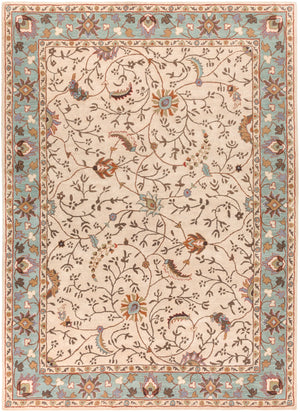 Caesar CAE-1088 Traditional Wool Rug CAE1088-811 Khaki, Medium Gray, Olive, Dark Brown, Camel, Rust 100% Wool 8' x 11'