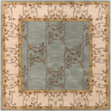 Caesar CAE-1100 Traditional Wool Rug CAE1100-99SQ Sage, Beige, Burnt Orange, Dark Brown, Tan 100% Wool 9'9" Square