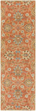 Caesar CAE-1107 Traditional Wool Rug CAE1107-312 Burnt Orange, Khaki, Denim, Dark Brown, Tan, Rust 100% Wool 3' x 12'