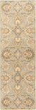 Caesar CAE-1111 Traditional Wool Rug CAE1111-312 Medium Gray, Dark Green, Ivory, Khaki, Mauve, Tan 100% Wool 3' x 12'