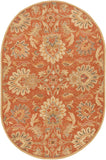 Caesar CAE-1112 Traditional Wool Rug CAE1112-69OV Terracotta, Burnt Orange, Sage, Clay, Olive, Moss, Camel, Taupe, Dark Brown 100% Wool 6' x 9' Oval