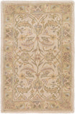 Caesar CAE-1114 Traditional Wool Rug CAE1114-912 Ivory, Dark Green, Light Gray, Sage, Khaki, Bright Yellow, Dark Brown, Taupe, Camel 100% Wool 9' x 12'