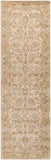 Caesar CAE-1114 Traditional Wool Rug CAE1114-312 Ivory, Dark Green, Light Gray, Sage, Khaki, Bright Yellow, Dark Brown, Taupe, Camel 100% Wool 3' x 12'