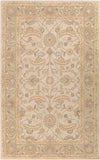 Caesar CAE-1114 Traditional Wool Rug CAE1114-58 Ivory, Dark Green, Light Gray, Sage, Khaki, Bright Yellow, Dark Brown, Taupe, Camel 100% Wool 5' x 8'