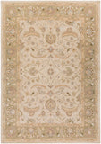 Caesar CAE-1114 Traditional Wool Rug CAE1114-811 Ivory, Dark Green, Light Gray, Sage, Khaki, Bright Yellow, Dark Brown, Taupe, Camel 100% Wool 8' x 11'