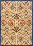 Caesar CAE-1116 Traditional Wool Rug CAE1116-811 Ivory, Denim, Brick, Khaki, Camel, Pale Blue, Burnt Orange, Dark Brown, Moss 100% Wool 8' x 11'