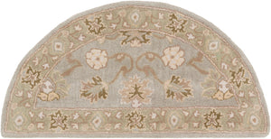 Caesar CAE-1126 Traditional Wool Rug CAE1126-24HM Medium Gray, Olive, Khaki, Camel, Cream, Ivory 100% Wool 2' x 4' Hearth