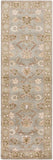 Caesar CAE-1126 Traditional Wool Rug CAE1126-312 Medium Gray, Olive, Khaki, Camel, Cream, Ivory 100% Wool 3' x 12'