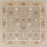 Caesar CAE-1126 Traditional Wool Rug CAE1126-99SQ Medium Gray, Olive, Khaki, Camel, Cream, Ivory 100% Wool 9'9" Square