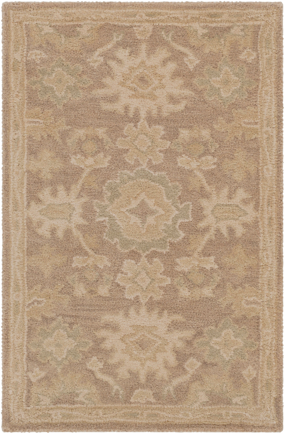 Caesar CAE-1149 Traditional Wool Rug CAE1149-912 Camel, Medium Gray, Light Gray, Sage, Khaki 100% Wool 9' x 12'