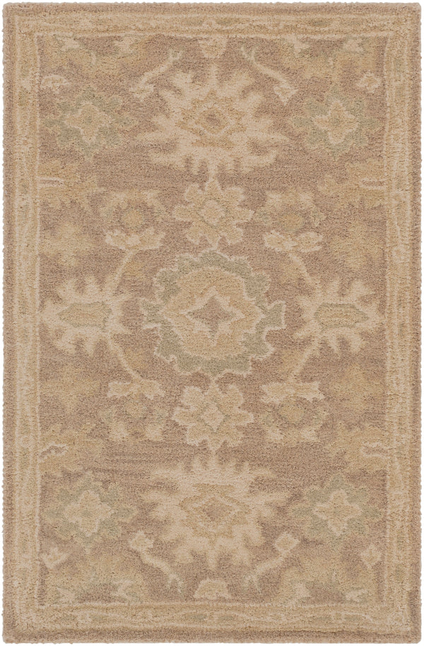 Caesar CAE-1149 Traditional Wool Rug CAE1149-912 Camel, Medium Gray, Light Gray, Sage, Khaki 100% Wool 9' x 12'