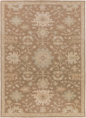 Caesar CAE-1149 Traditional Wool Rug CAE1149-811 Camel, Medium Gray, Light Gray, Sage, Khaki 100% Wool 8' x 11'