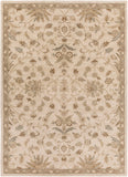 Caesar CAE-1152 Traditional Wool Rug CAE1152-811 Khaki, Medium Gray, Light Gray, Camel, Sage, Dark Brown 100% Wool 8' x 11'