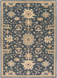 Caesar CAE-1154 Traditional Wool Rug CAE1154-811 Navy, Tan, Teal, Beige, Olive 100% Wool 8' x 11'