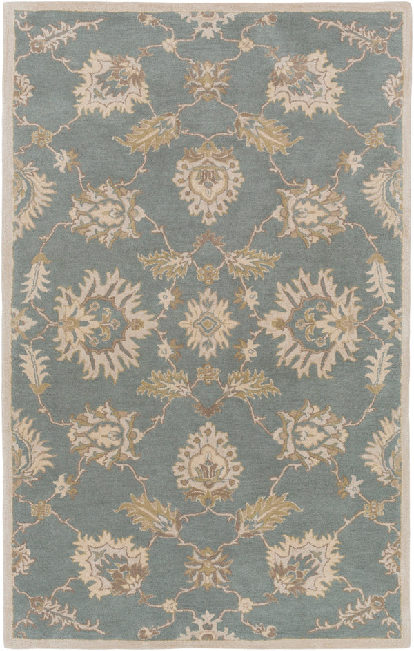 Caesar CAE-1156 Traditional Wool Rug CAE1156-912 Medium Gray, Ivory, Olive, Tan 100% Wool 9' x 12'