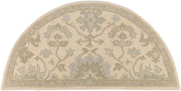 Caesar CAE-1161 Traditional Wool Rug CAE1161-24HM Beige, Sage, Light Gray, Olive, Tan 100% Wool 2' x 4' Hearth