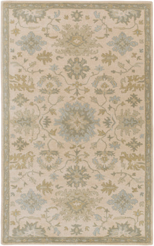 Caesar CAE-1161 Traditional Wool Rug CAE1161-912 Beige, Sage, Light Gray, Olive, Tan 100% Wool 9' x 12'