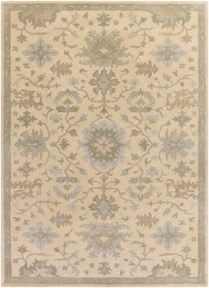 Caesar CAE-1161 Traditional Wool Rug CAE1161-811 Beige, Sage, Light Gray, Olive, Tan 100% Wool 8' x 11'