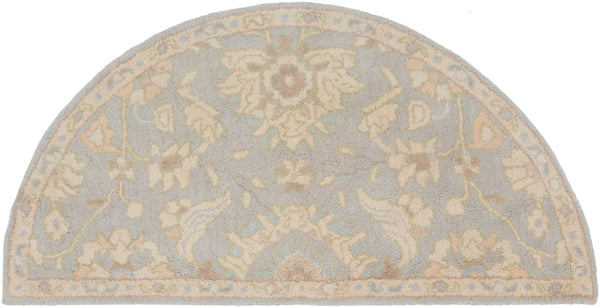 Caesar CAE-1162 Traditional Wool Rug CAE1162-24HM Light Gray, Beige, Olive, Camel, Khaki 100% Wool 2' x 4' Hearth