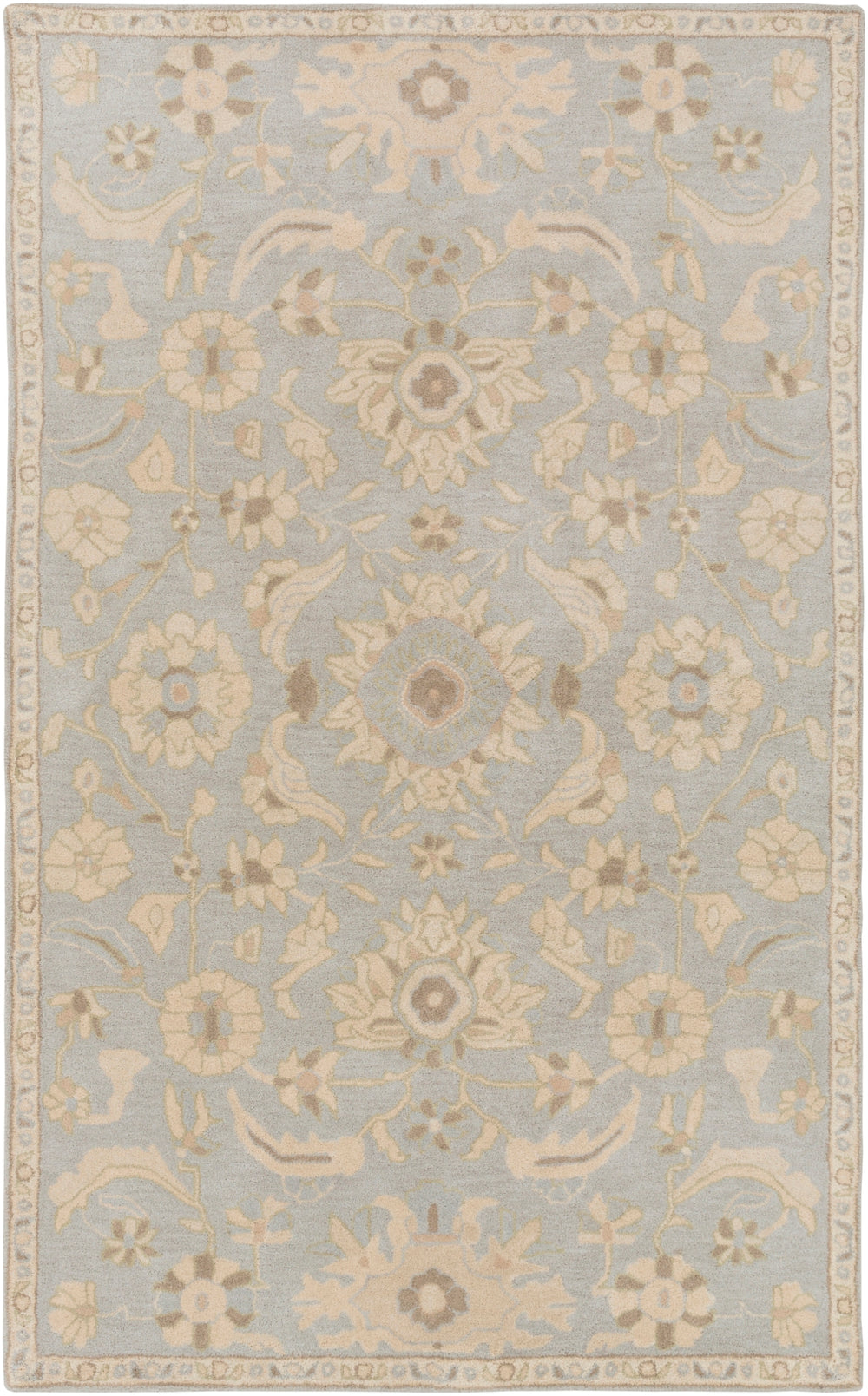 Caesar CAE-1162 Traditional Wool Rug CAE1162-912 Light Gray, Beige, Olive, Camel, Khaki 100% Wool 9' x 12'