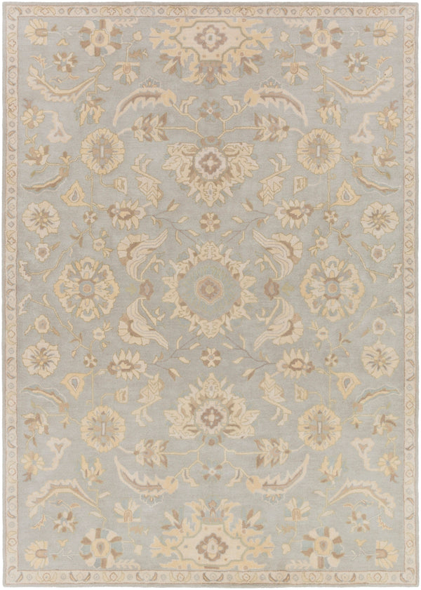 Caesar CAE-1162 Traditional Wool Rug CAE1162-811 Light Gray, Beige, Olive, Camel, Khaki 100% Wool 8' x 11'