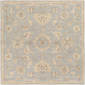 Caesar CAE-1162 Traditional Wool Rug CAE1162-99SQ Light Gray, Beige, Olive, Camel, Khaki 100% Wool 9'9" Square