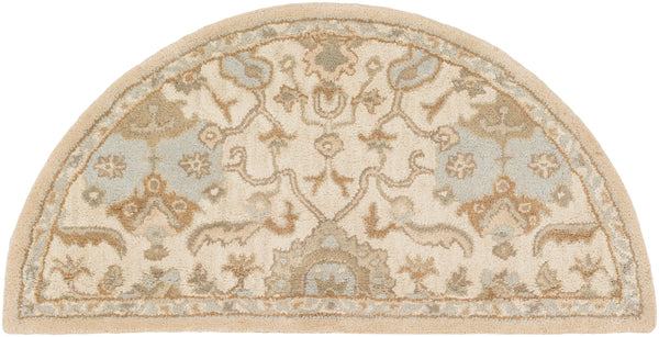 Caesar CAE-1166 Traditional Wool Rug CAE1166-24HM Beige, Tan, Taupe 100% Wool 2' x 4' Hearth