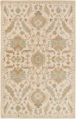 Caesar CAE-1166 Traditional Wool Rug CAE1166-58 Beige, Tan, Taupe 100% Wool 5' x 8'